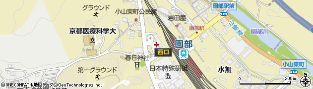 JR園部駅西口周辺の地図