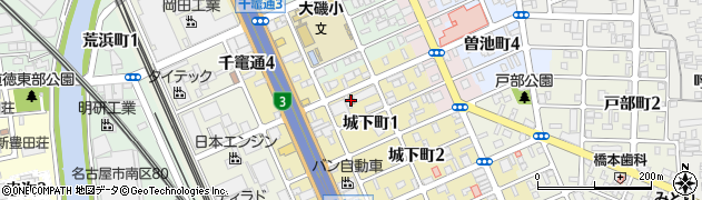 名古屋城下郵便局周辺の地図