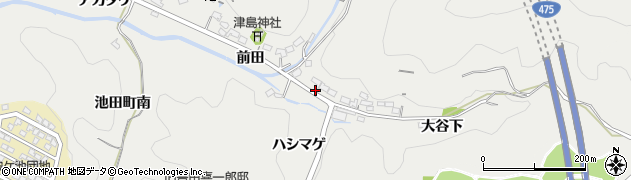 愛知県豊田市池田町前田329周辺の地図