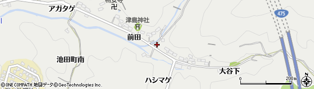 愛知県豊田市池田町前田338周辺の地図