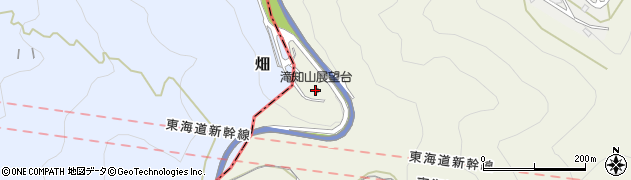 滝知山園地周辺の地図