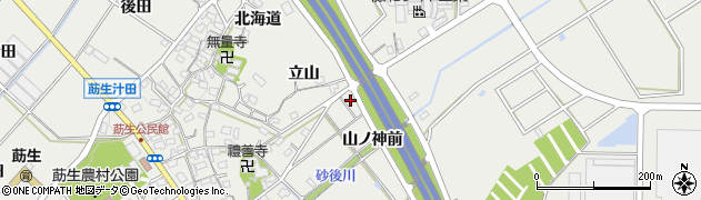 愛知県みよし市莇生町（山ノ神前）周辺の地図