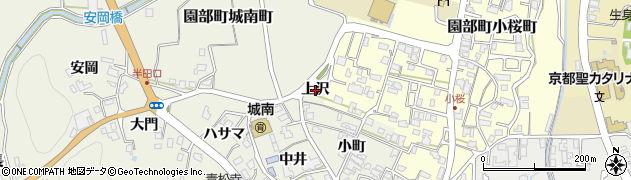 京都府南丹市園部町城南町（上沢）周辺の地図