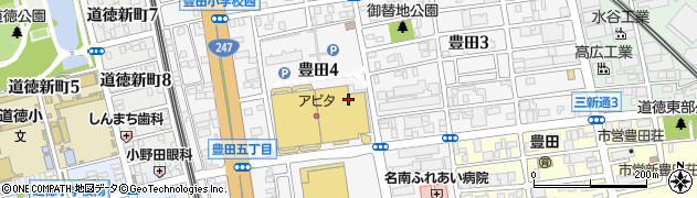 愛知県名古屋市南区豊田周辺の地図