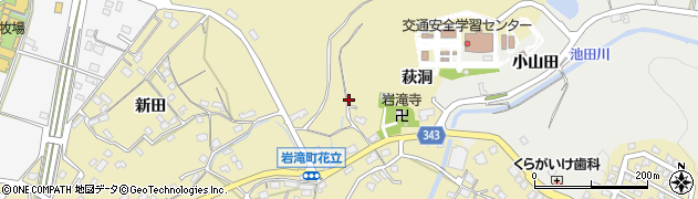 愛知県豊田市岩滝町周辺の地図