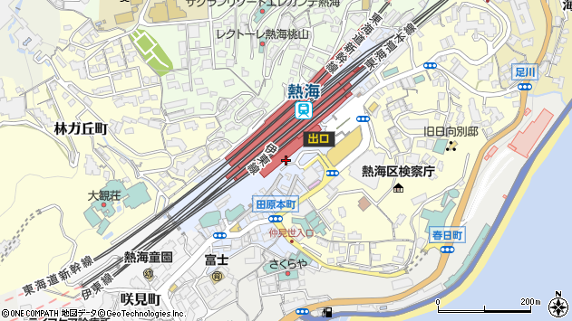 〒413-0011 静岡県熱海市田原本町の地図