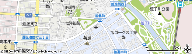 愛知県名古屋市港区善進本町13周辺の地図
