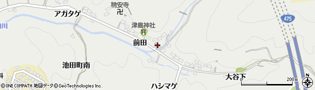愛知県豊田市池田町前田305周辺の地図