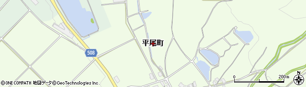 滋賀県東近江市平尾町周辺の地図