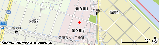 愛知県弥富市亀ケ地周辺の地図