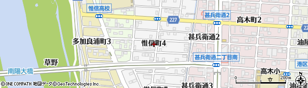 愛知県名古屋市港区惟信町周辺の地図