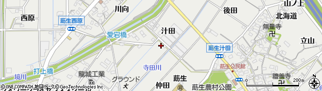 愛知県みよし市莇生町仲田周辺の地図