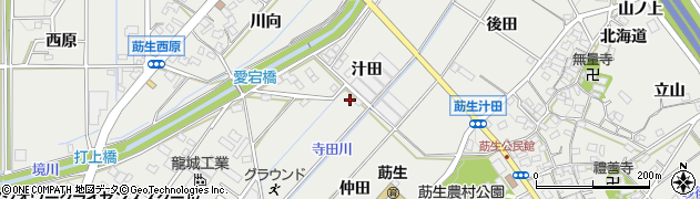 愛知県みよし市莇生町（仲田）周辺の地図