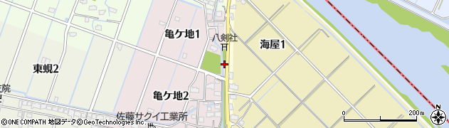 愛知県弥富市海屋町周辺の地図