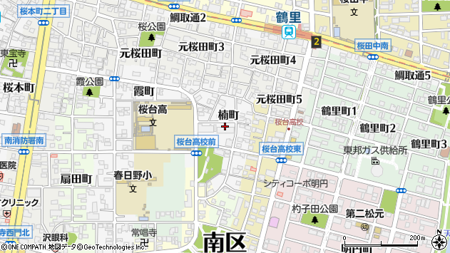 〒457-0028 愛知県名古屋市南区楠町の地図