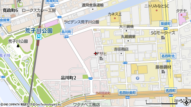 〒455-0055 愛知県名古屋市港区品川町の地図