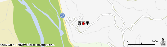 静岡県静岡市葵区野田平周辺の地図