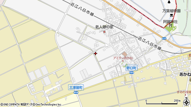 〒527-0076 滋賀県東近江市野口町の地図