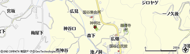 愛知県豊田市国谷町神明戸17周辺の地図