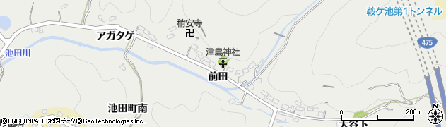 愛知県豊田市池田町前田299周辺の地図