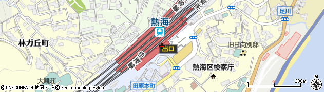 熱海駅周辺の地図