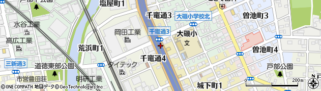 愛知県名古屋市南区千竃通周辺の地図