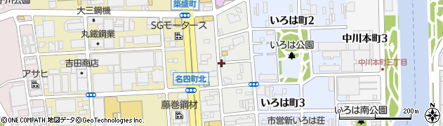 愛知県名古屋市港区築盛町周辺の地図