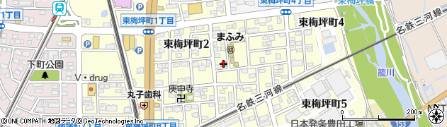 東梅坪町区民会館周辺の地図