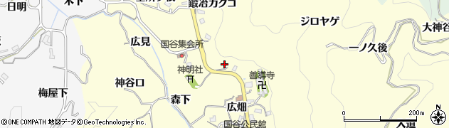 愛知県豊田市国谷町（神明戸）周辺の地図