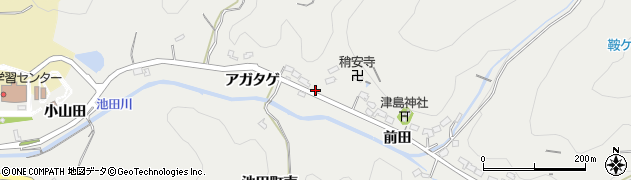 愛知県豊田市池田町アガタゲ188周辺の地図