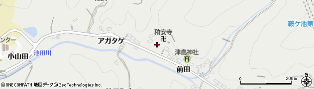 愛知県豊田市池田町周辺の地図
