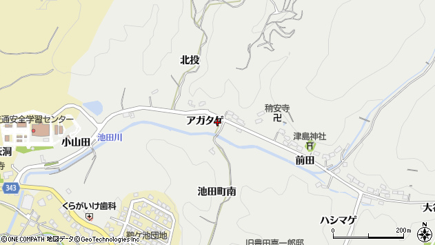 〒471-0001 愛知県豊田市池田町の地図