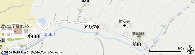 愛知県豊田市池田町アガタゲ周辺の地図