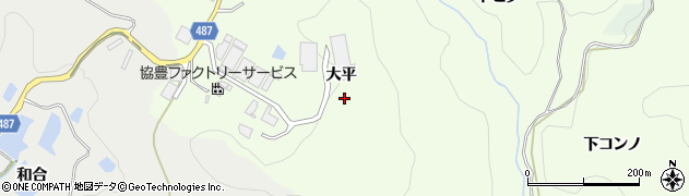 愛知県豊田市則定町（大平）周辺の地図