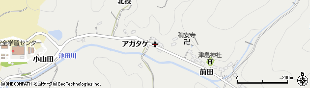 愛知県豊田市池田町アガタゲ177周辺の地図