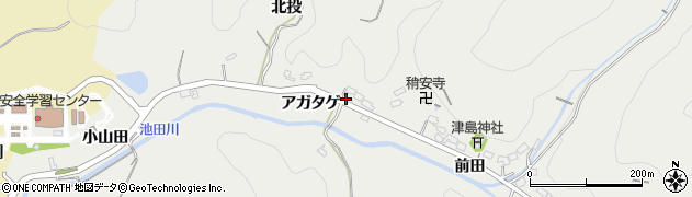 愛知県豊田市池田町アガタゲ180周辺の地図