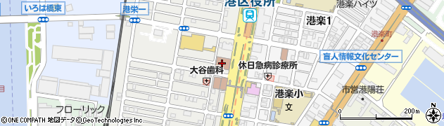名古屋港郵便局配達周辺の地図
