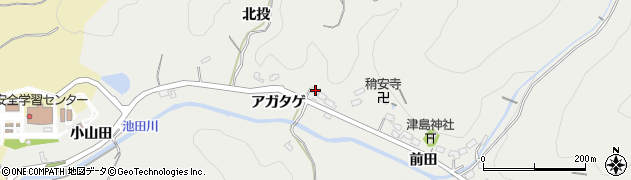 愛知県豊田市池田町アガタゲ176周辺の地図