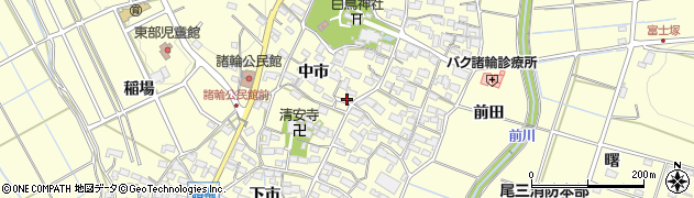 愛知県東郷町（愛知郡）諸輪（中市）周辺の地図