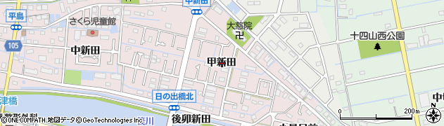 愛知県弥富市平島町甲新田周辺の地図
