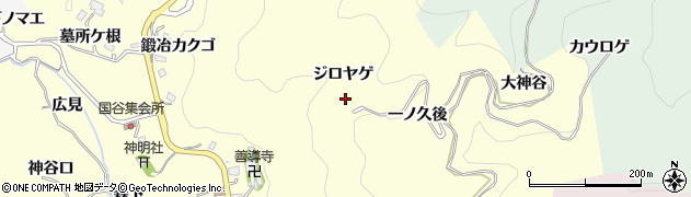 愛知県豊田市国谷町ジロヤゲ周辺の地図