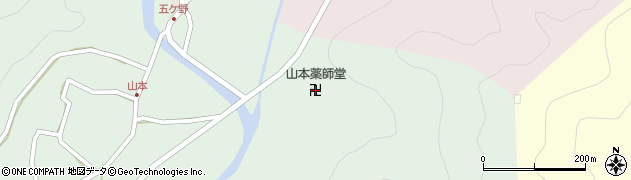 山本薬師堂周辺の地図