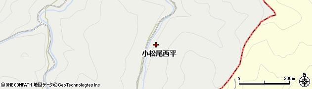 京都府京都市右京区京北細野町（小松尾西平）周辺の地図