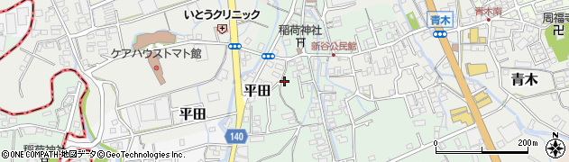 静岡県三島市新谷周辺の地図