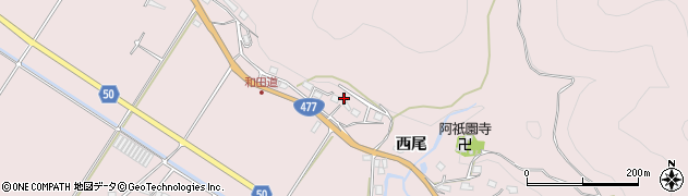 京都府南丹市八木町神吉（西尾）周辺の地図