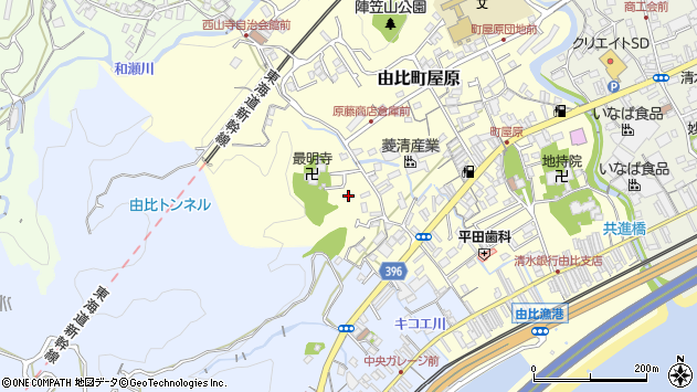 〒421-3105 静岡県静岡市清水区由比町屋原の地図