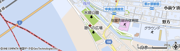 愛知県弥富市中山町（松山）周辺の地図