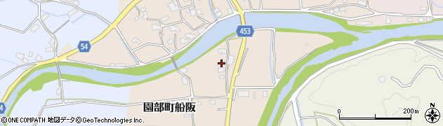 京都府南丹市園部町船阪（イヅ）周辺の地図