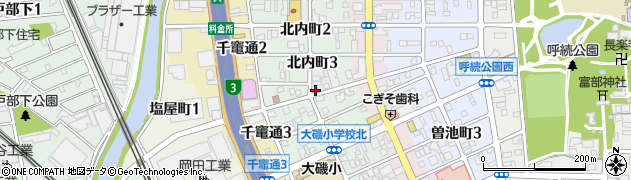 愛知県名古屋市南区北内町周辺の地図