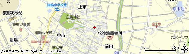 愛知県愛知郡東郷町諸輪上市4周辺の地図